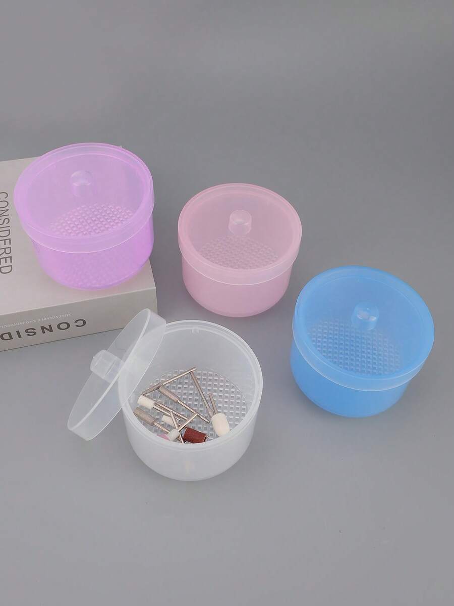 1 buc manichiură unghii găurit biți cap de șlefuire sterilizator cutie unghii curățare cutie manichiură depozitare cutie Clipper accesorii