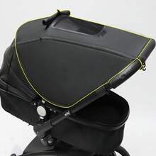 1pc Universal Baby Stroller Sun Shade, UV Protection Canopy (UPF50+) - Black - View 1