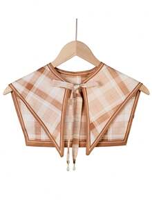 1pc French Retro Pearl Pendant Painting Style Tie Collar Scarf - Multicolor - View 9