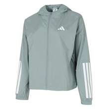 Adidas HYG WINDY 女士休闲舒适运动夹克，适合日常穿着、跑步、健身、休闲外套 KC7654 - 奇妙淺灰綠/白色 - 查看 1