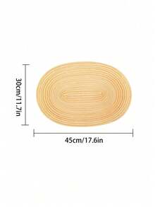 1/2/4/6/8 miếng lót đĩa bằng polyester hình bầu dục màu be ombre tối giản - trái cam - Xem 10