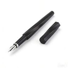 Hot Magnetic Cap Fountain Pen 2 Nibs Options F Nib / 0.8mm Small Art Nib Metal Pen For Students Office - Bent (Curved) 0.8mm - View 4