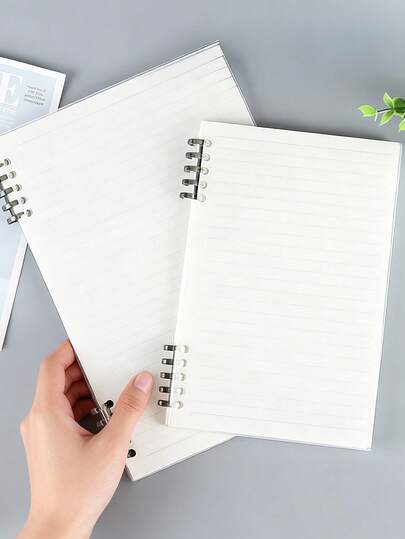 A5 Ring Binder 5 - Hole Plastic Clip Waterproof PP Cover Fresh Transparent Loose - Leaf Notebook Coil Student Notebook Segmented Binder Non - Abrasive Design Ideal For Students