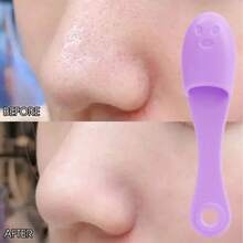 1pc Manual Thumb Facial Brush, Blackhead Nose Wing Pore Cleansing Brush, Silicone Hair Washing Brush, Nose Brush For Removing Blackheads, Massage Brush For Bathing And Face Washing - Multicolor - View 10