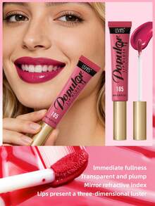 USHAS 镜面光泽唇彩，轻盈丝滑质地，高显色度，轻轻一抹即可完全遮盖唇色，持久保湿，适合不同肤色，轻松打造亮泽唇妆，适合日常通勤和约会。 - #05 - 查看 3