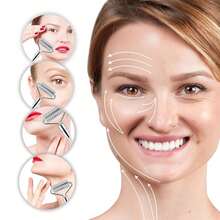 Face Massager Microneedle Roller For Face Zinc Alloy Derma Roller Facial Manual Massager Beauty Tools - Silver - View 5