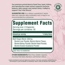 Vital Source Nutrition - BiFi Capsules - Premium Primal Organ Blend - Supports Hormone Health, Energy, Stamina & Clarity - Daily Vitality - Ancestral Supplements For Women - No Artificial Ingredients Vitamins Supplements Chlorophyll Creatina Monohidratada Vitamins Probiotics For Women Protein Powder Quick Ship Items  Creatina Colageno - 60 Count - View 4