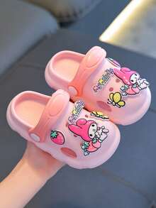 SANRIO 1双儿童卡通可爱防滑室内软底拖鞋，女童款，夏季 - 粉色 - 查看 4