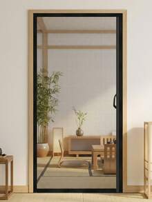 1 cửa lưới từ tính màu đen, cửa lưới tự đóng, lắp đặt hai mặt, mở bên hông kín đáo, cửa xếp, an toàn cho thú cưng và trẻ em, thông gió chống muỗi. - màu đen - Xem 10