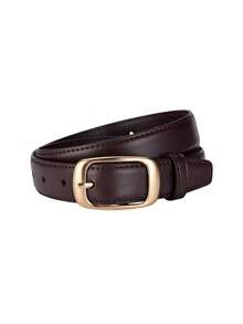 1/2 piezas Conjunto de cinturones de mujer de unicolor con hebilla de aleación ajustable de cuero de PU, accesorio versátil para uso casual, deportivo, de oficina, de viaje, adecuado para primavera, verano, otoño e invierno, regalo perfecto para el Día de San Valentín, cumpleaños, vacaciones - Multicolor - Ver 17
