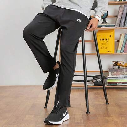 Nike男士褲子春季新款運動褲休閒基礎簡約舒適透氣直筒長褲BV2767-010