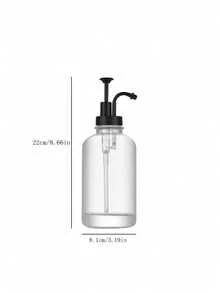 1 Piece Pressed Split Bottle Transparent Glass Empty Bottle Bathroom Shower Gel Cosmetics Bottle Hand Sanitizer Glass Split Bottle Light Luxury Transparent Hand Sanitizer Bottle Shower Gel Shampoo Press Bottle Hotel Homestay - View 13