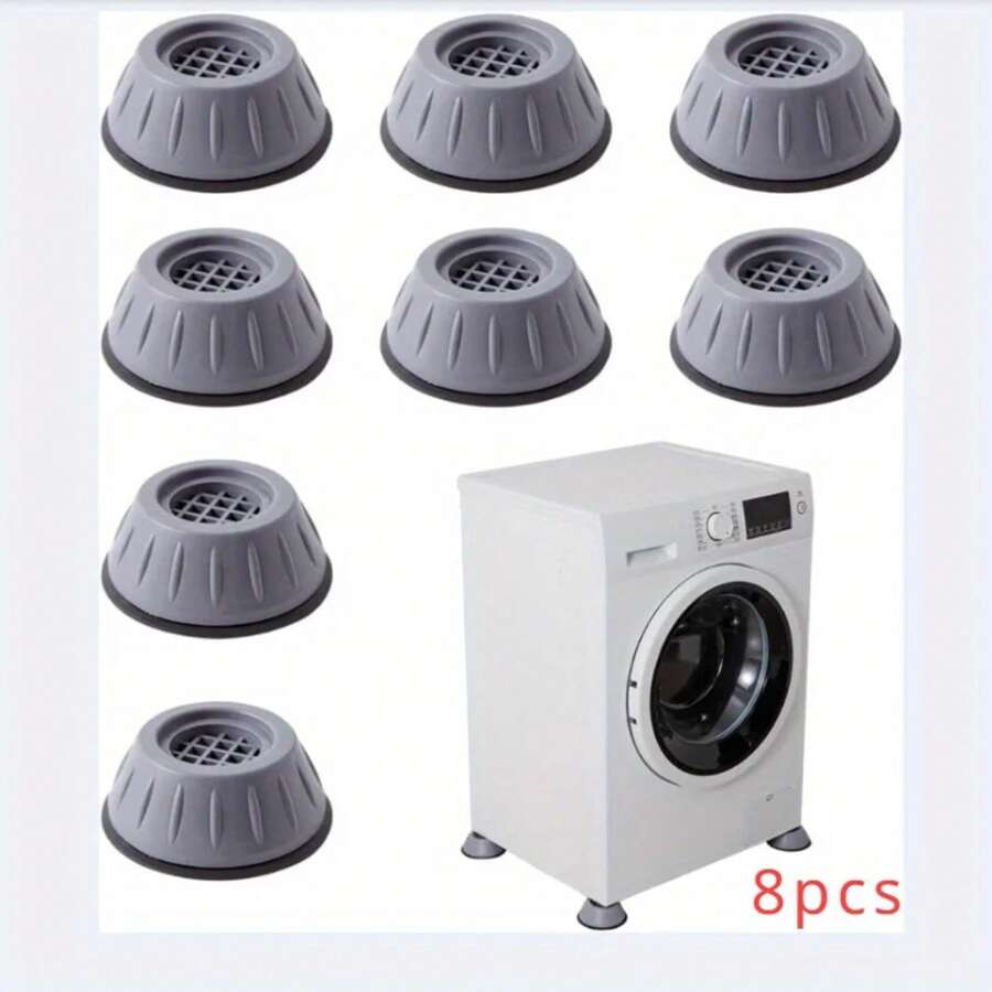 Anti-Vibration Pads For Washing Machine, Base Risers, Moisture-Proof Refrigerator Feet, Shock-Absorbing Covers, 8 Pcs/4 Pcs HHMI - 8 Pieces - View 1
