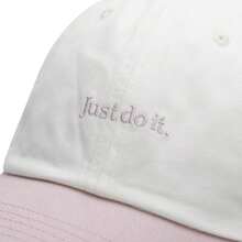 Nike Men's And Women's Baseball Cap UNK CLUB CAP UNK CB JDI L Casual Comfortable Unisex Hat Everyday Casual Sports Cap FB5370-136 - Sail White // Particle Rose Red - View 3