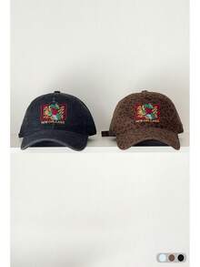 Y2K卡通鳄鱼刺绣软顶棒球帽，宽帽檐修饰脸型，时尚男女通用复古豹纹帽 - 多色 - 查看 11