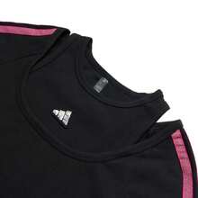 Adidas Camiseta de mujer, Verano 2026 DCE 2 LY camiseta 2, Cómoda para uso diario, al aire libre, deportes y casual de manga corta, KS2890 - Negro - Ver 3