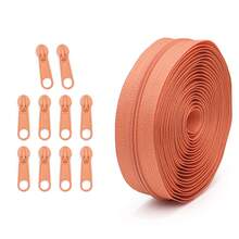 1 Set = 4.5m Zipper + 10 Zipper Pulls, 20 Colors Available, #3 Zipper Set, Matching Colored Zipper Pulls, Suitable For Clothing, Bags, Home Textiles And More - 4.5 Meters Of No. 3 Nylon Zipper + 10 Plastic Zipper Pulls - View 29