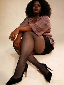 大码女式黑色蝴蝶结打底裤 - 可爱蝴蝶结设计，弹性舒适，优雅百搭，适合日常穿着、约会、休闲场合 - 黑色 - 查看 2