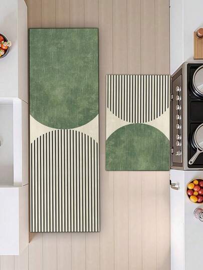 حصيرة مطبخ من المطاط الناعم بسمك 3.5 مم، بنمط ملون مخطط، ماصة للرطوبة، يمكن تقليمها لتناسب مساحة المطبخ، مصنوعة من قماش السطح، طبقة وسطى من الإسفنج، وطبقة سفلية من المطاط، مناسبة لحصائر المطبخ، ديكور المنزل، حصائر الحمام، حصائر مدخل المنزل، حصائر غرفة الغسيل، بساطات الممرات، حصائر غرفة المعيشة، وما إلى ذلك.