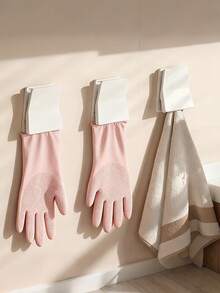 Rubber Glove Storage Hooks, Kitchen Glove Hanging Rack, Dishwashing Glove Holder With Cloth Clips - Multicolor - View 2