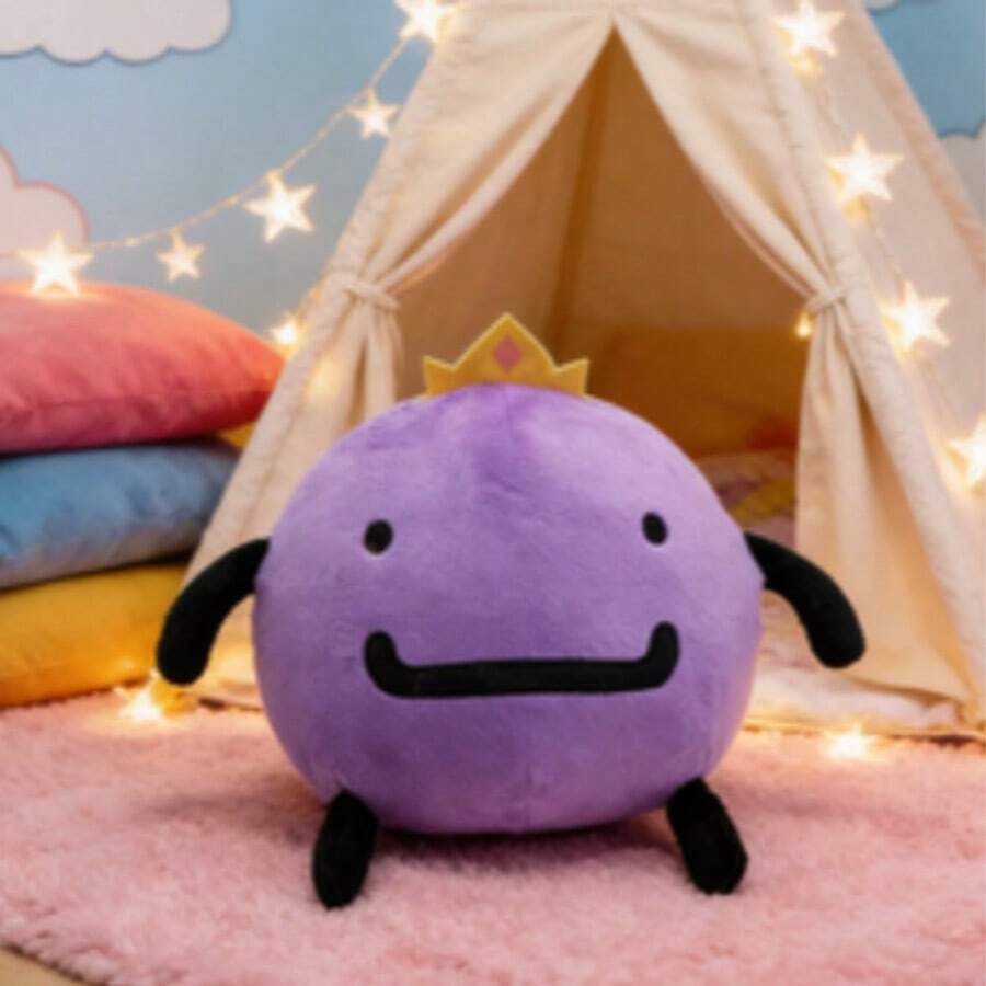 Wemmbu 20厘米毛绒娃娃填充玩偶柔软枕头可爱礼物适合儿童生日圣诞节 - 紫色 - 查看 1