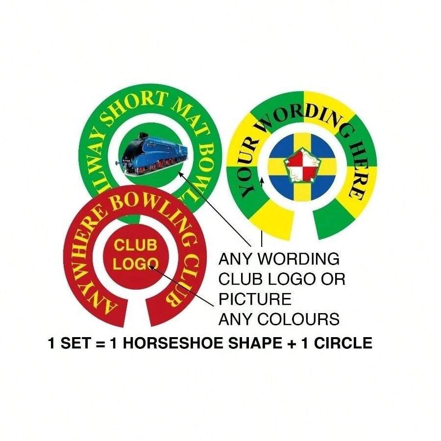 CUSTOMIZED 1" BOWLS STICKERS, ANY ARTWORK OR WORDING, 100 SETS - Multicolor - View 1