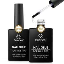 Beetles Gel Nail Glue, 9 In 1 UV Nail Glue For Acrylic Nail Tips, Super Strong Brush On Formula, Base Coat Gel, Ideal Gift For Women, UV LED Light Required - 2 lọ keo dán móng tay dạng gel 10ml - Xem 8