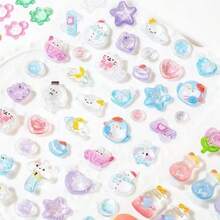 Serie de fiesta de dulces de caramelo Serie 3D Pegatinas con relieve lindo DIY Cuaderno Estuche para teléfono móvil Marco de fotos Álbum de fotos Tarjeta - color - Ver 8