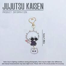 Jujutsu Kaisen 1 chiếc móc khóa hình trái tim bằng acrylic hình Gojo, Geto, dễ thương dành cho bé trai, bé gái, dùng để trang trí ba lô, thích hợp làm quà tặng, móc khóa và phụ kiện túi xách. - Nhiều màu - Xem 11
