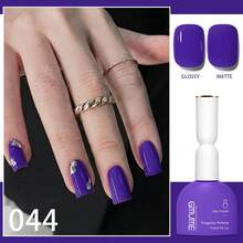 GMUME 15毫升亮紫色凝胶指甲油，0.5盎司，亮霓虹紫罗兰色，UV/LED可卸甲油，瓶身设计与实物一致，所见即所得，持久显色，指尖调色盘，DIY家用沙龙专业美甲美足，亮面/哑光效果，春夏美妆用品，指甲油礼品 - 紫色 - 查看 4