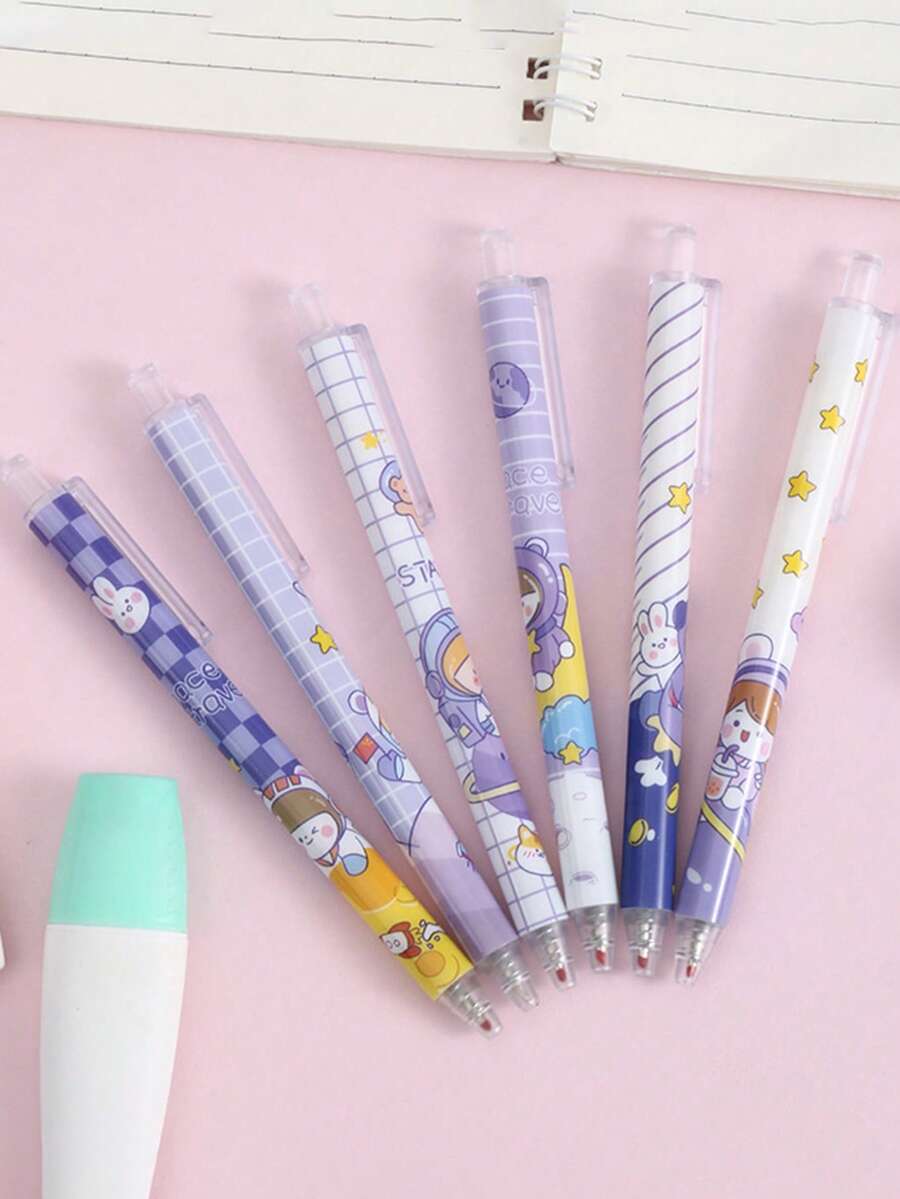 2pcs/Set Cute Starfish Pattern High-Quality Neutral Pens, Suitable For Students, Teachers' Day Gifts, Office Use - 2 Pieces With Pattern - View 1