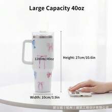40oz First Generation Stainless Steel Insulated Car Mug With Handle, Large Capacity - Multicolor - View 4