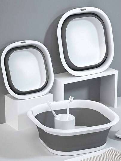 Bộ 3 món/1 món: Chậu gấp gọn, Chậu ngâm chân, Xô giặt, Dây đeo cổ tay, Chậu rửa, Chậu trồng rau, Chậu ngâm chân, Dễ vệ sinh, Nhẹ và có thể gấp gọn, Thích hợp cho gia đình, ký túc xá và du lịch cắm trại ngoài trời. Có thể dùng làm bồn rửa cắm trại và chậu rửa gia dụng, xô, thùng chứa nước.