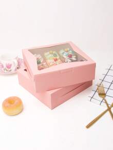 5pcs/10pcs Bread Boxes With Window, Suitable For Cakes, Pastries, Chocolates, Cookies, Parties, Birthday Parties, Weddings, Easter - View 7