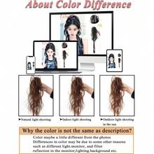 24 Inch Long Synthetic Curly Ponytail Hair Extension, Detachable Hair Clip/Elastic Band Accessory (No Glue), Adds Volume And Length For Short Hair - 彩色 - 查看 8