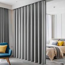 Divider Curtains Blackout Floor To Ceiling Curtain With Hook Wall Mount Sliding Door Curtains Ceiling Mount Extra Wide Curtain Wall Divider For Room Separation(Light Grey,W100 X H84 In) - Light-grey100inchWx84inchLPackof1 - View 1