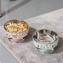 Stainless Steel Raised Pet Bowls, Anti-Spill, Easy To Clean, Non-Slip Bowls For Cats And Dogs - 300ml - View 5