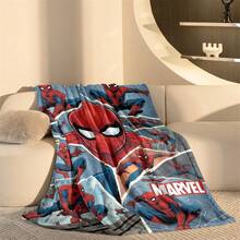 Marvel This Is A Spider-Man Themed Flannel Blanket, Designed With A Comic Book Panel-Style Patchwork, Combining Different Poses Of Spider-Man Characters. It Recreates The Visual Style Of Comic Books, With Vibrant Character Colors For High Recognizability. The Blanket Is Both Aesthetically And Provides Warmth And Softness, Suitable For Use As A Sofa Throw, Nap Blanket, Or Bedding Decor. - Multicolor - View 7