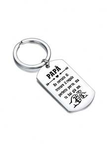 1个不锈钢钥匙扣，父亲节礼物，精致的父亲节礼物钥匙扣 - 多色新-1 - 查看 5