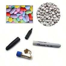 1pc Fun  Hidden Storage  Bank Disguise Fake Marker Marker Pen (Black) - Black - View 6