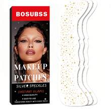 6/3pcs Gold/Silver Glitter Star Temporary Tattoo Stickers, Easy To Apply Natural Freckle Makeup - Multicolor - View 9