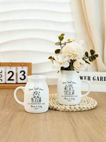 1 Bình hoa gốm sứ tùy chỉnh, Quà tặng tân gia cá nhân hóa, Thích hợp cho lễ tân gia, Bình tưới hoa lãng mạn, Thích hợp trang trí nhà cửa mùa xuân/hè/thu, Trang trí nhà cửa, Trang trí sân vườn, Phụ kiện làm vườn, Quà tặng gia đình tốt nhất - Nhiều màu - Xem 6