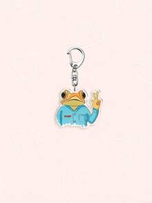 1 chiếc móc khóa acrylic hình Singer Bad Rabbit trái tim đỏ, móc treo túi hình ếch và cá mập dễ thương, móc khóa điện thoại đáng yêu, quà tặng cho người hâm mộ, phụ kiện túi xách, trang trí nội thất xe hơi phong cách nữ tính dễ thương. - Nhiều màu - Xem 8