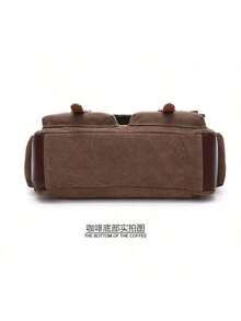 Retro Casual Messenger Bag, Multi-Functional Crossbody Bag For Men - Brown - View 4