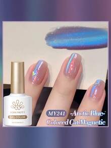 BORN PRETTY 10ml 北极蓝猫咪磁性持久可卸UV LED凝胶，适用于沙龙级凝胶美甲和DIY居家美甲护理 - 彩色 - 查看 10