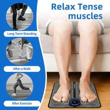 A Foot Massage Pad Suitable For Acupoint Massage, Used To Relax Muscles. It Can Provide Stimulating Massages For The Legs And Feet, Helping To Improve And Promote Muscle Function, Achieving Muscle Relaxation. It Has 8 Modes And 19 Intensity Levels. - Black - View 2