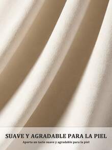 Camiseta casual de manga corta de cuello redondo con estampado de letras de hombro caído para hombre, adecuado para uso diario y deportes y fitness - Caqui - Ver 8