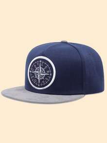 1顶夏季指南针棒球帽，男女通用休闲运动可调节后扣帽，简约平沿 - A - 查看 7