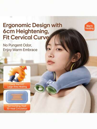 便携式防爆U型热水袋/颈枕 | 柔软绒面保暖颈枕，旅行/办公/居家必备 | 冬季保暖好礼 | 送给她/他的完美礼物