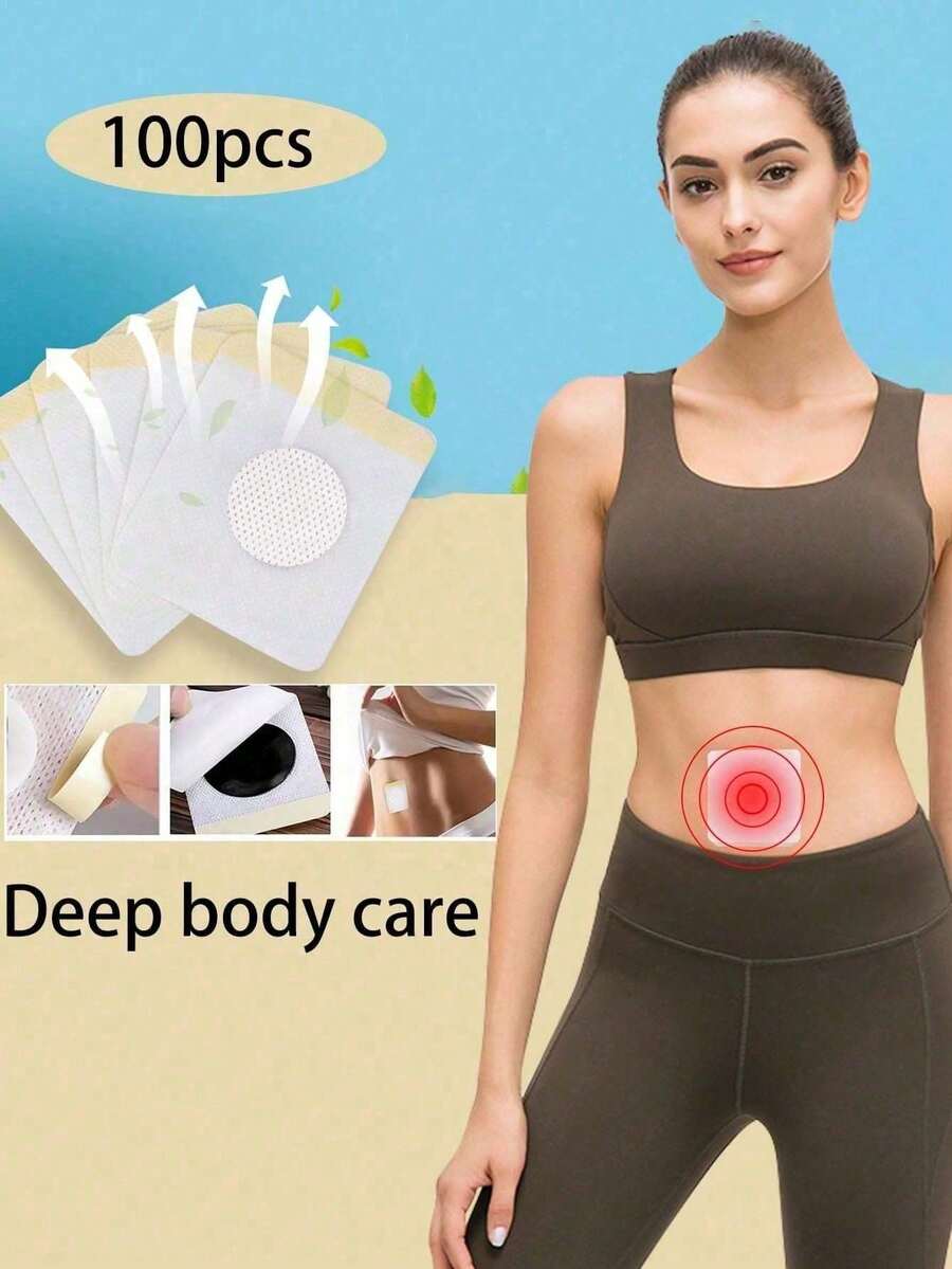 5/10/20片装腹部暖贴，采用天然植物成分制成，用于日常护理和保健，含有草药提取物，传统腹部贴片，易于贴敷和移除，简约贴片设计，亲肤材质。 - 查看 1